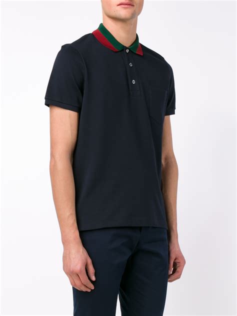 gucci polo shirt herren|gucci navy striped polo shirt.